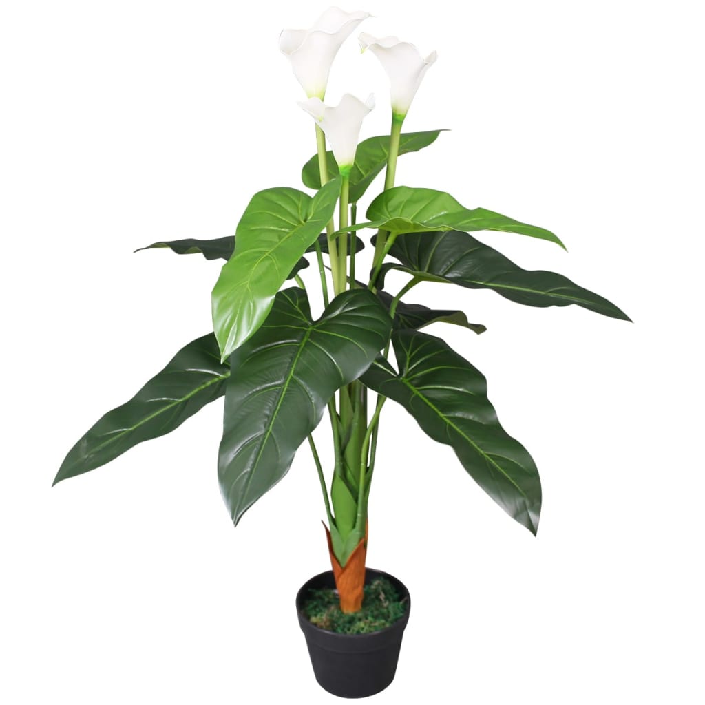 Kunsttaim kalla potiga 85 cm, valge