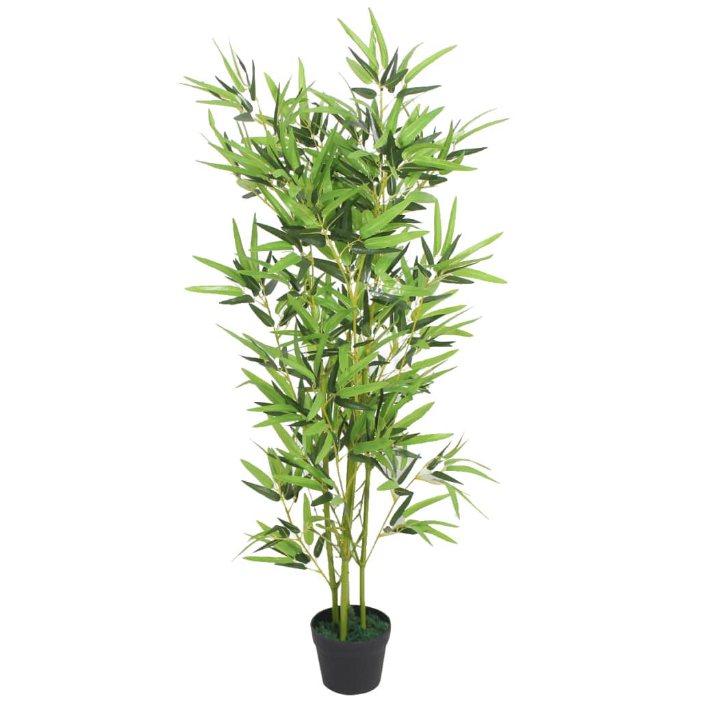 Kunsttaim bambus potiga 120 cm, roheline