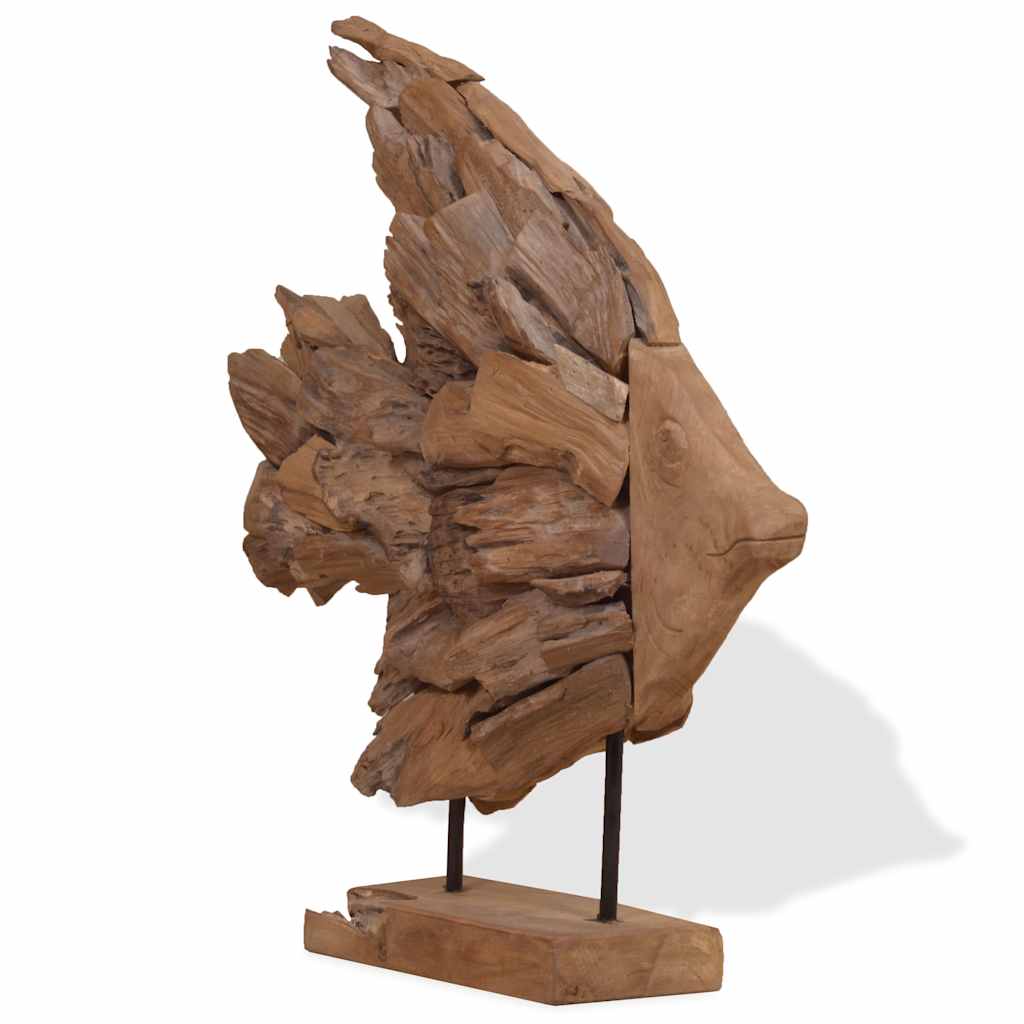 Kalaskulptuur Teak 40x12x57 cm