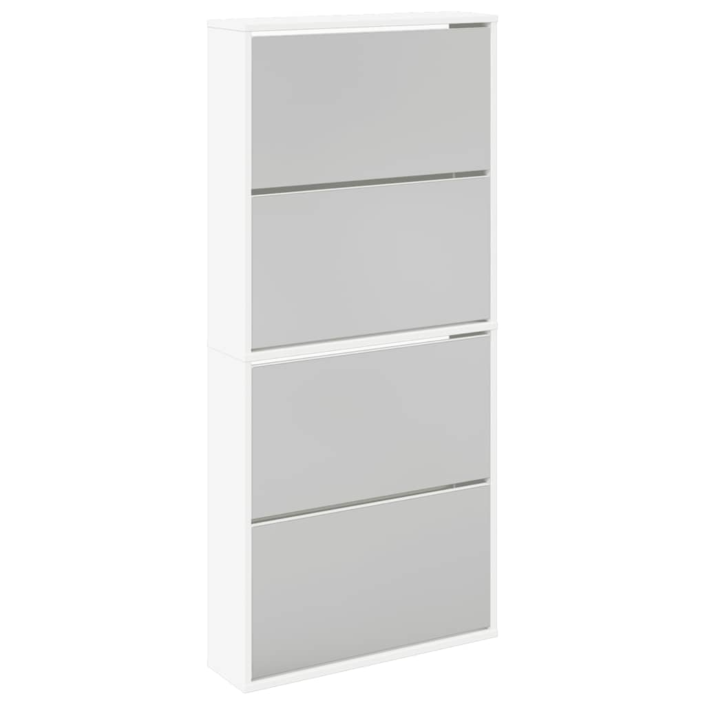 4 sahtliga kingakapp peegliga valge 63 x 17 x 134 cm