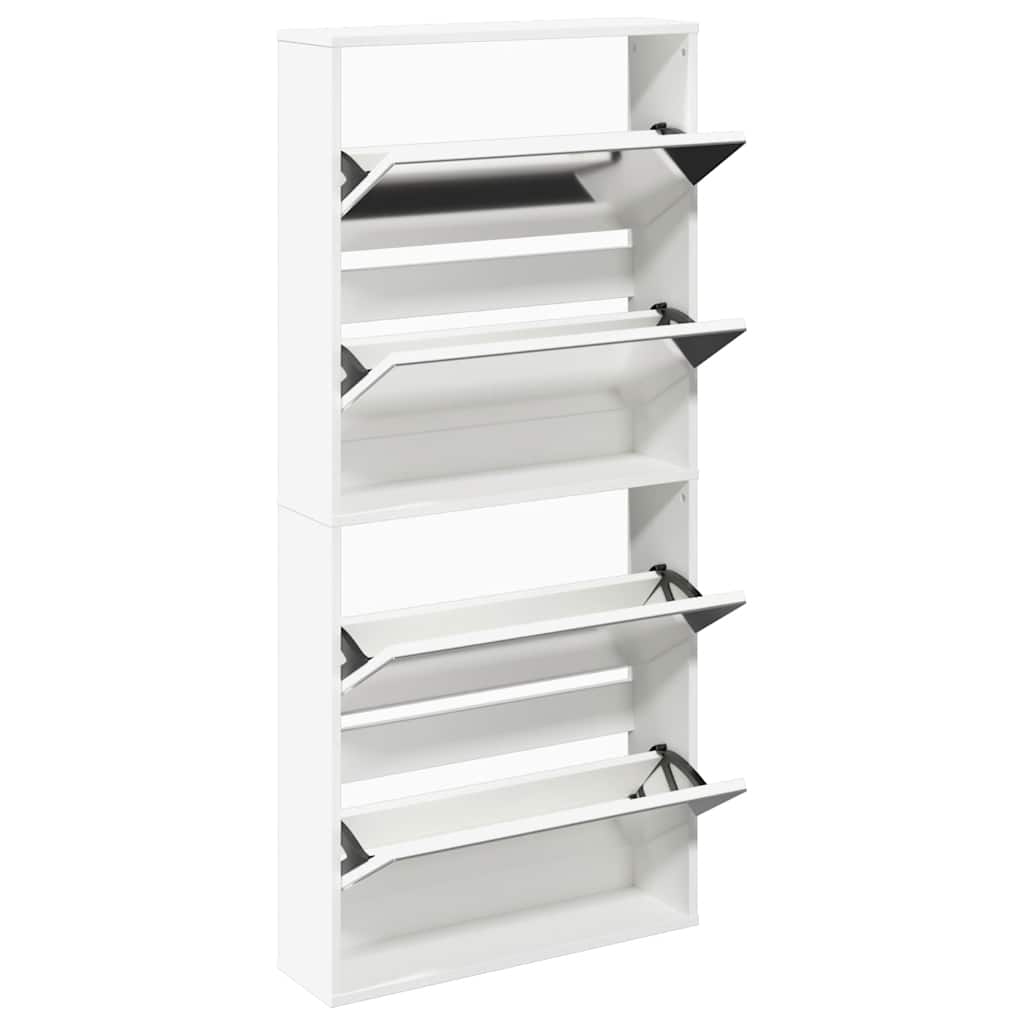 4 sahtliga kingakapp peegliga valge 63 x 17 x 134 cm