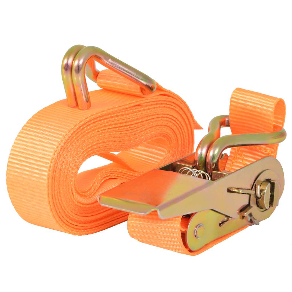 Pingutitega koormarihmad 4 tk 0,4 tonni 6 m x 25 mm, oranž