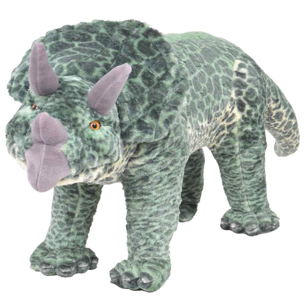 Seisev triceratops, plüüs, roheline XXL