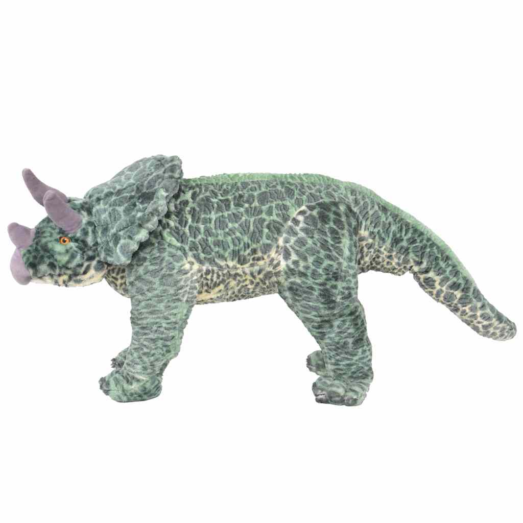 Seisev triceratops, plüüs, roheline XXL
