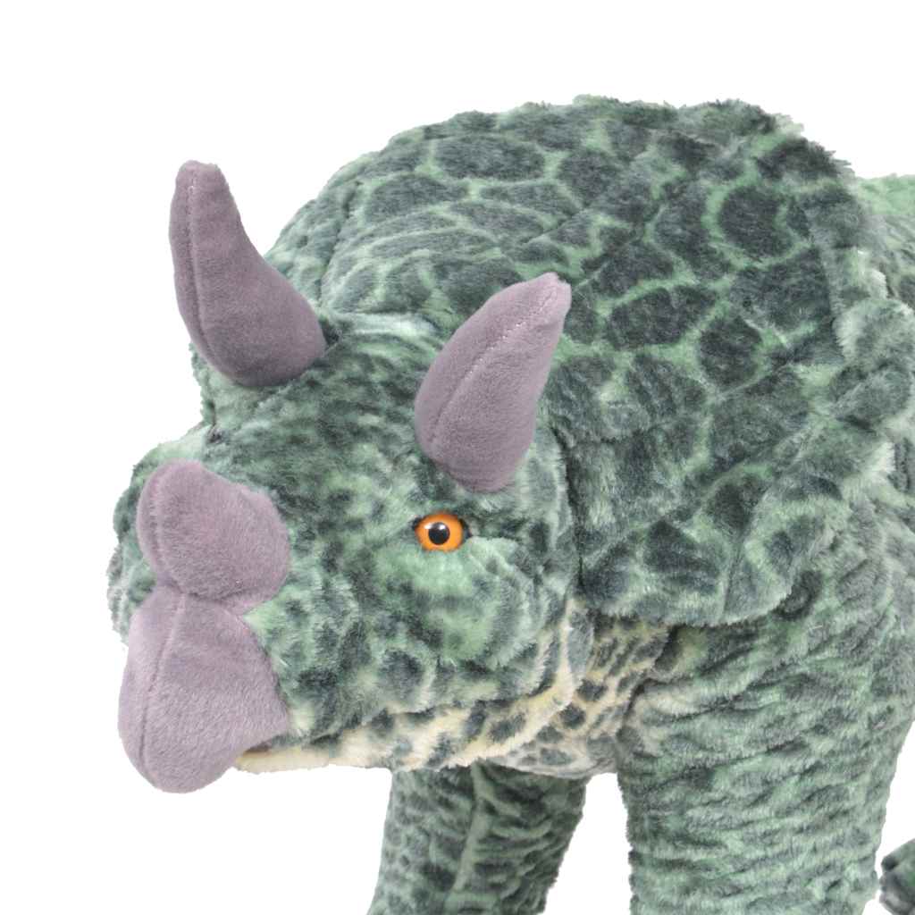Seisev triceratops, plüüs, roheline XXL