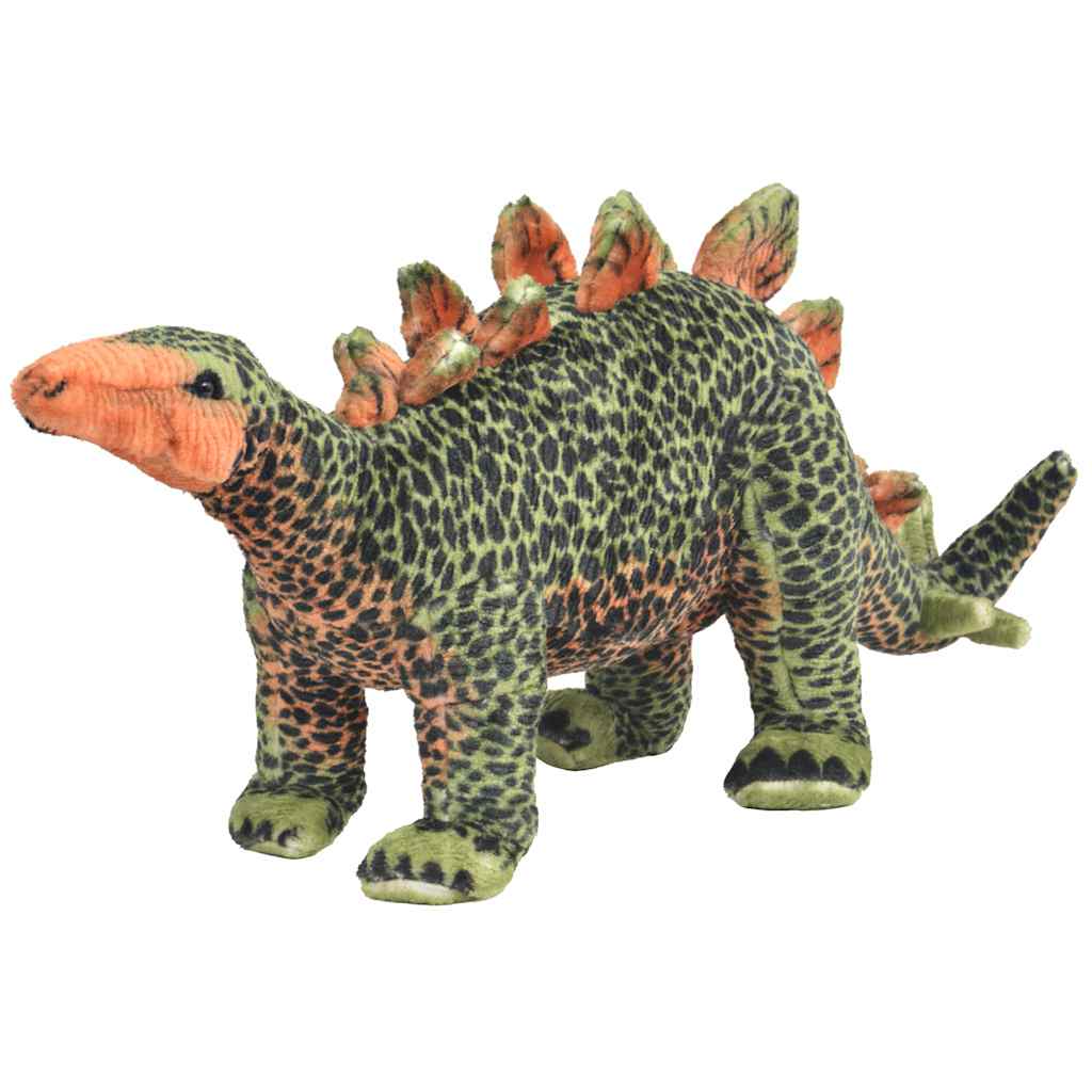 Seisev dinosaurus/stegosaurus, plüüs, roheline ja oranž XXL
