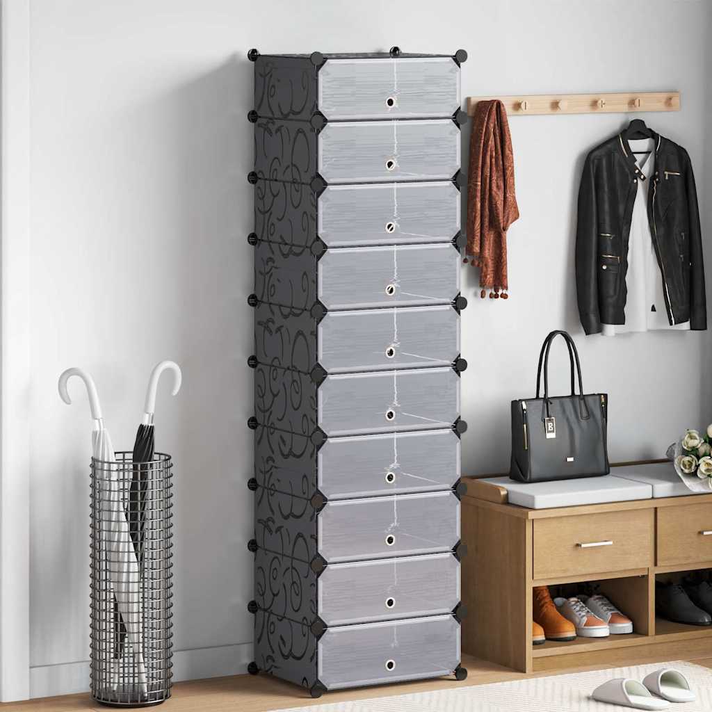 10 sektsiooniga kingakapp, must