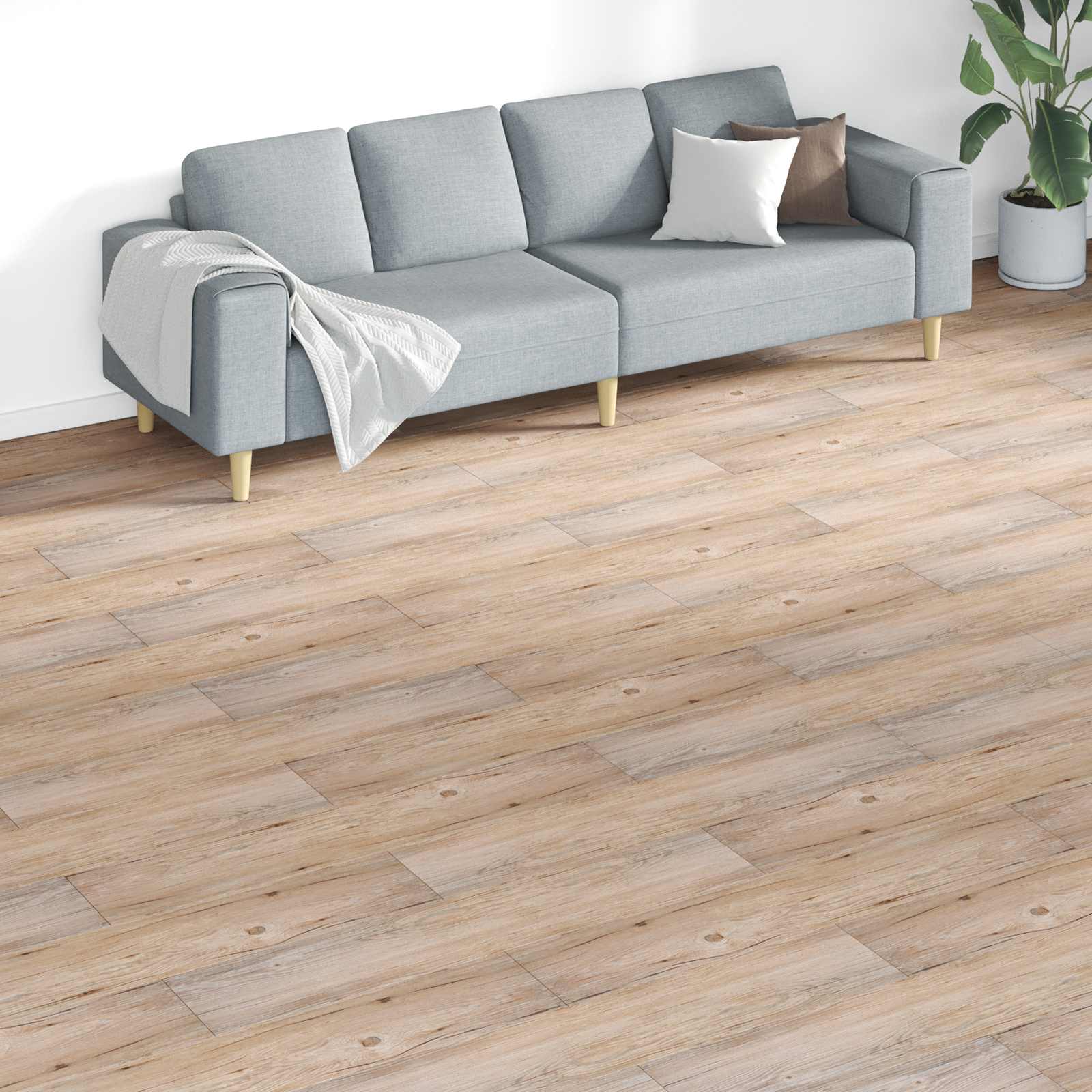 Põrandaplaadid Tamm pruun 5,26 m² 18 tk PVC