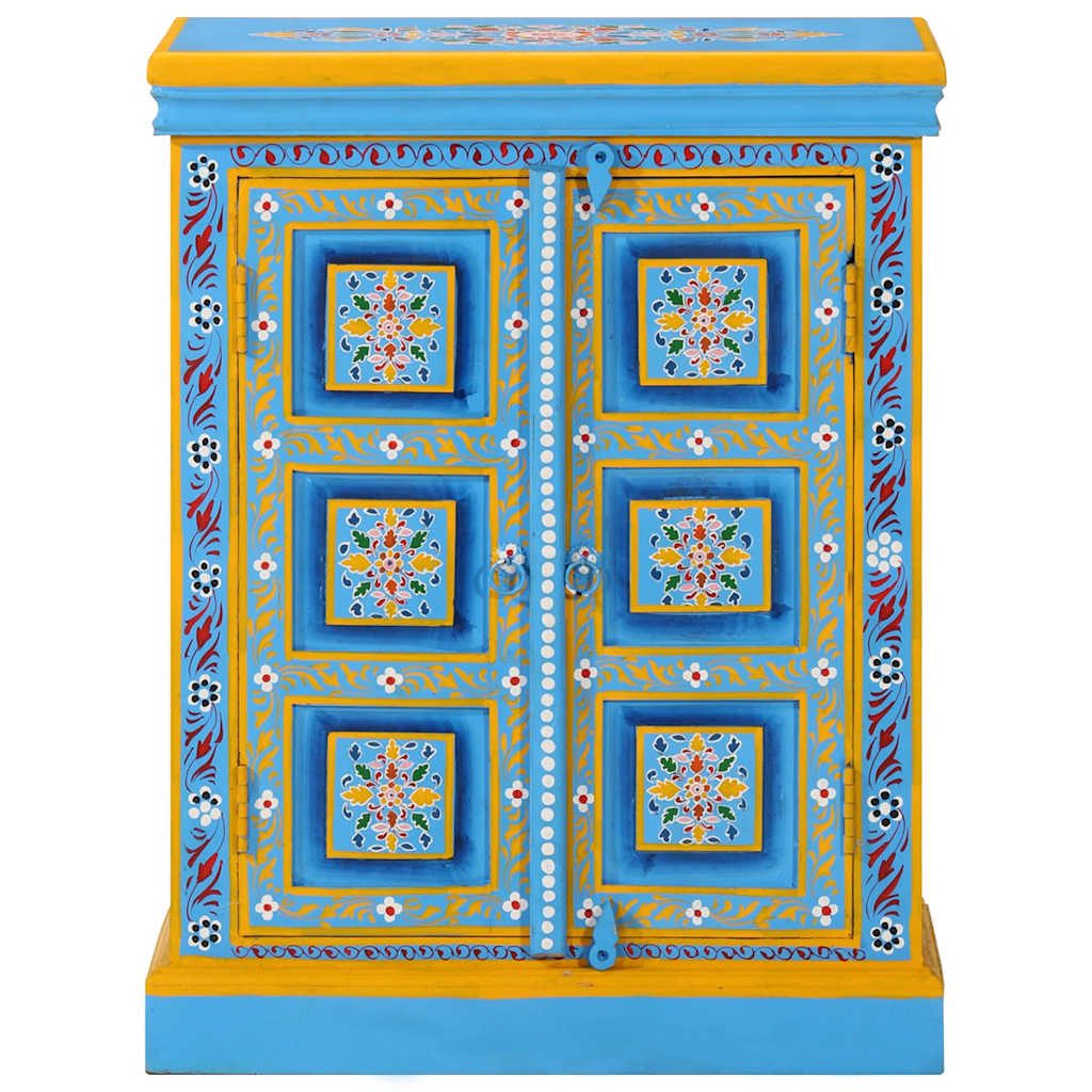 Kummutkapp, mangopuidust, türkiis, käsitsi maalitud