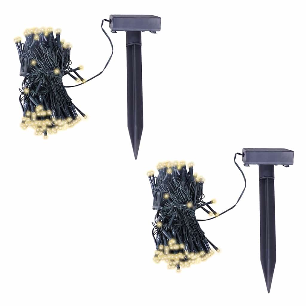 Päikesepatareidega LED-valguskett, soe valge