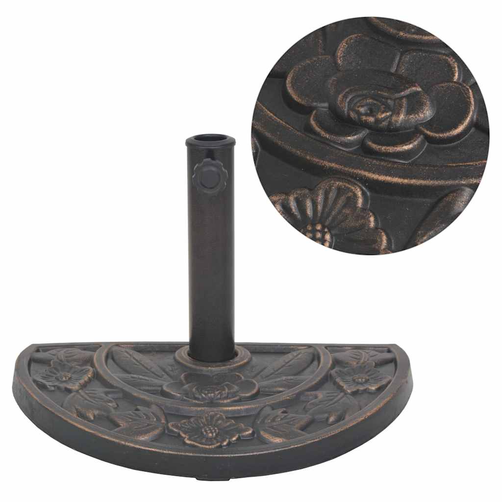 Poolringikujuline päevavarju alus, vaigust, pronksjas, 9 kg