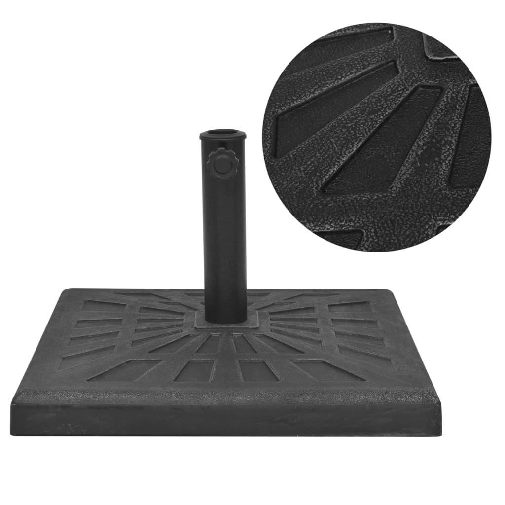 Kandiline päevavarju alus, vaigust, must 19 kg