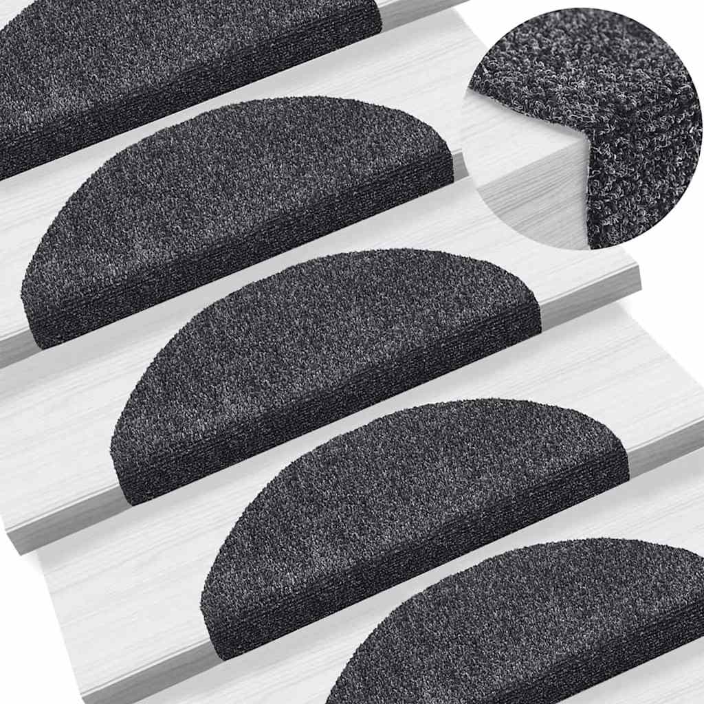 Isekleepuvad trepimatid, 15 tk, 65 x 21 x 4 cm, tumehall, poolringikujulised, suured