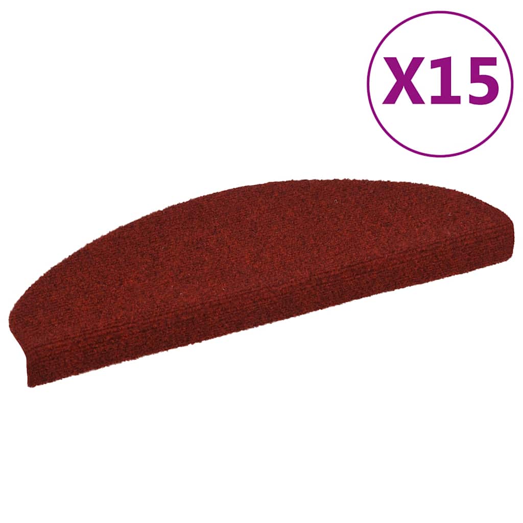 Isekleepuvad trepimatid, 15 tk, 65 x 21 x 4 cm, bordoopunased, poolringikujulised, suured