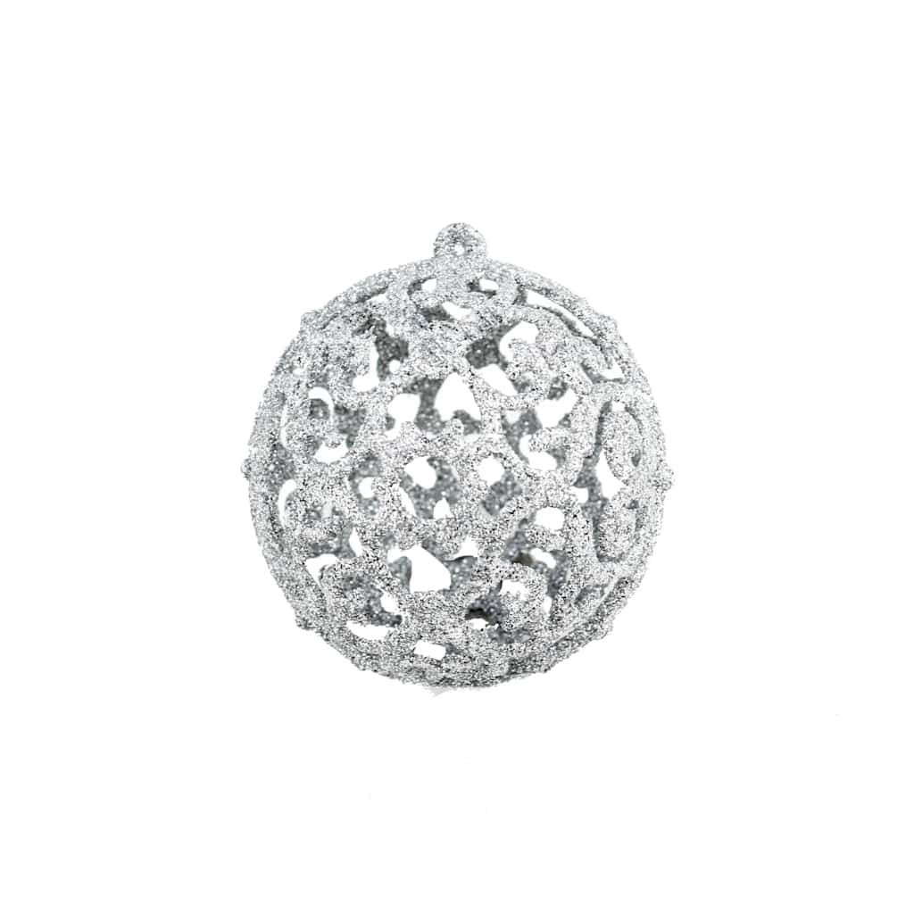 100-osaline jõulukuulide komplekt, 3/4/6 cm, hõbedane