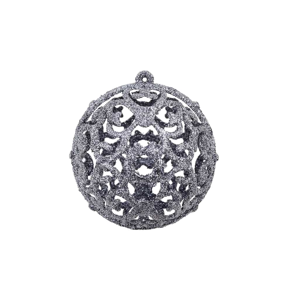 100-osaline jõulukuulide komplekt, 3/4/6 cm, valge/hall