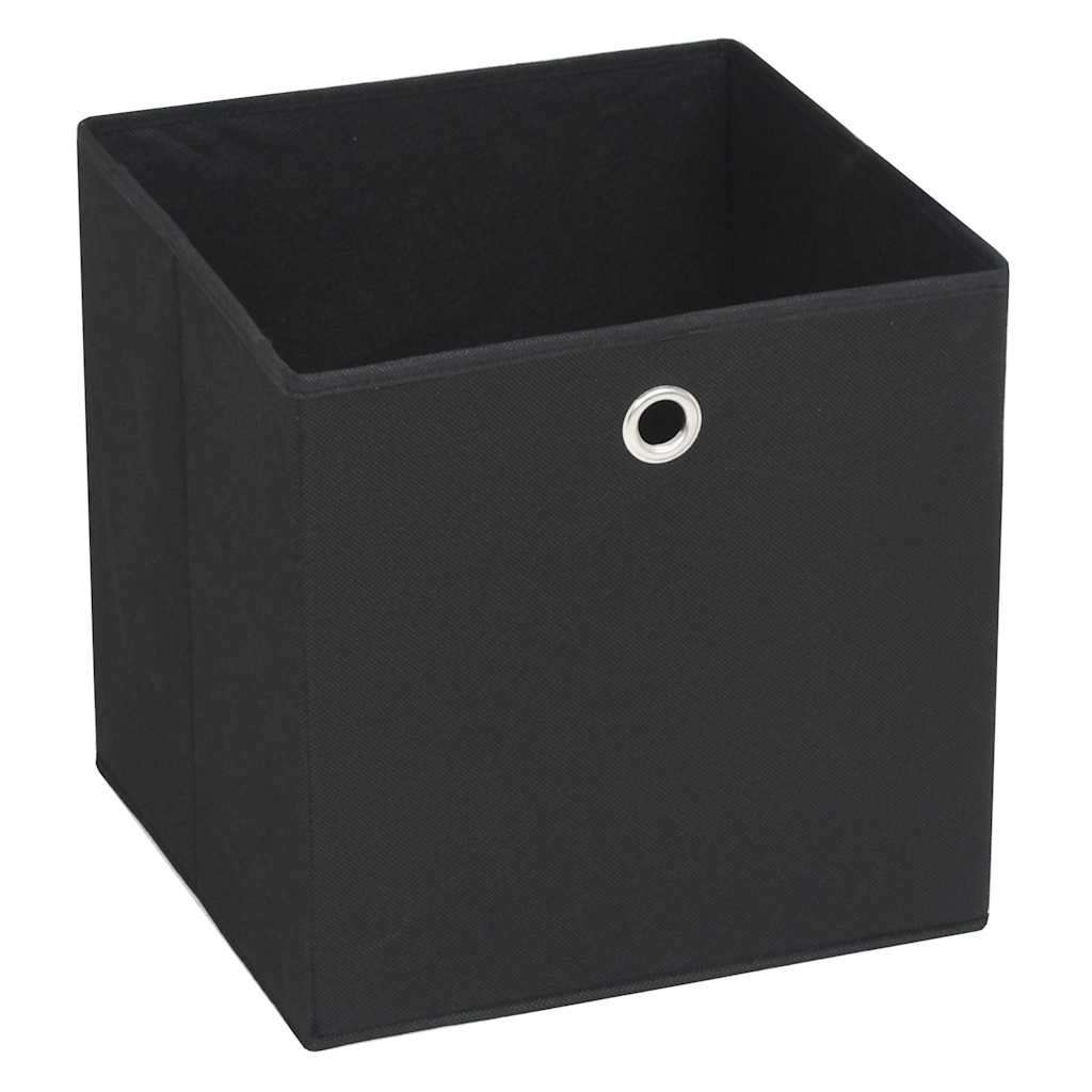 Mittekootud kangast hoiukastid 10 tk 32 x 32 x 32 cm, must