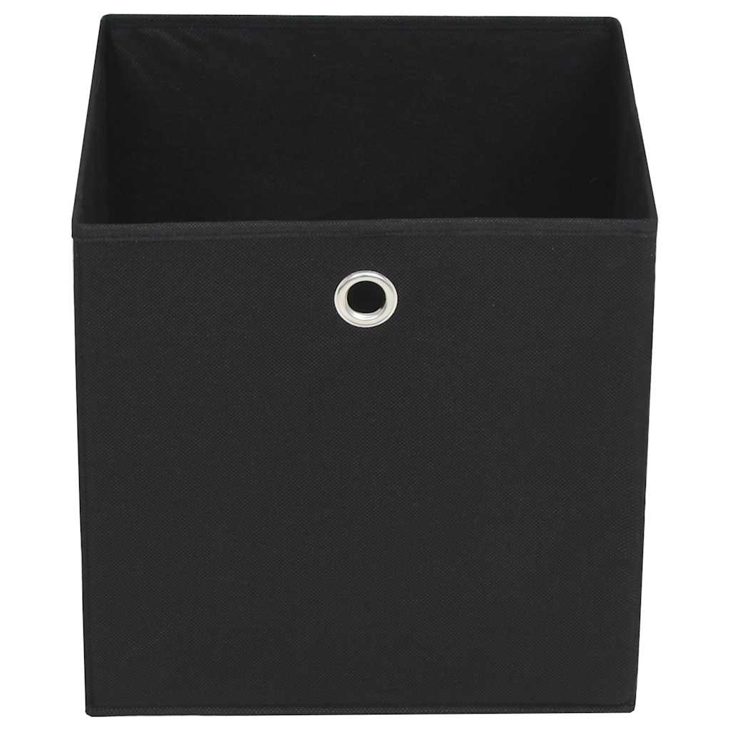 Mittekootud kangast hoiukastid 10 tk 32 x 32 x 32 cm, must
