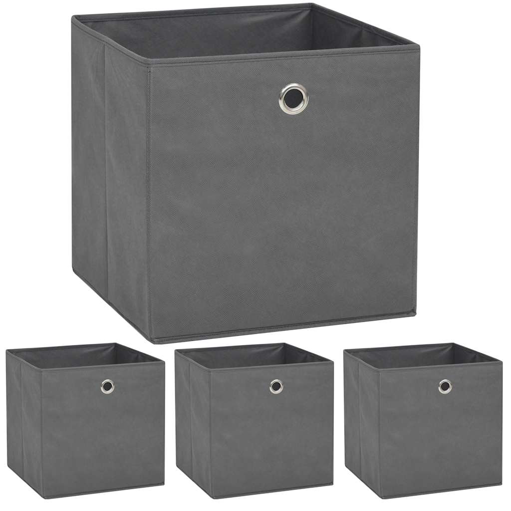 Mittekootud kangast hoiukastid 4 tk 32 x 32 x 32 cm hall
