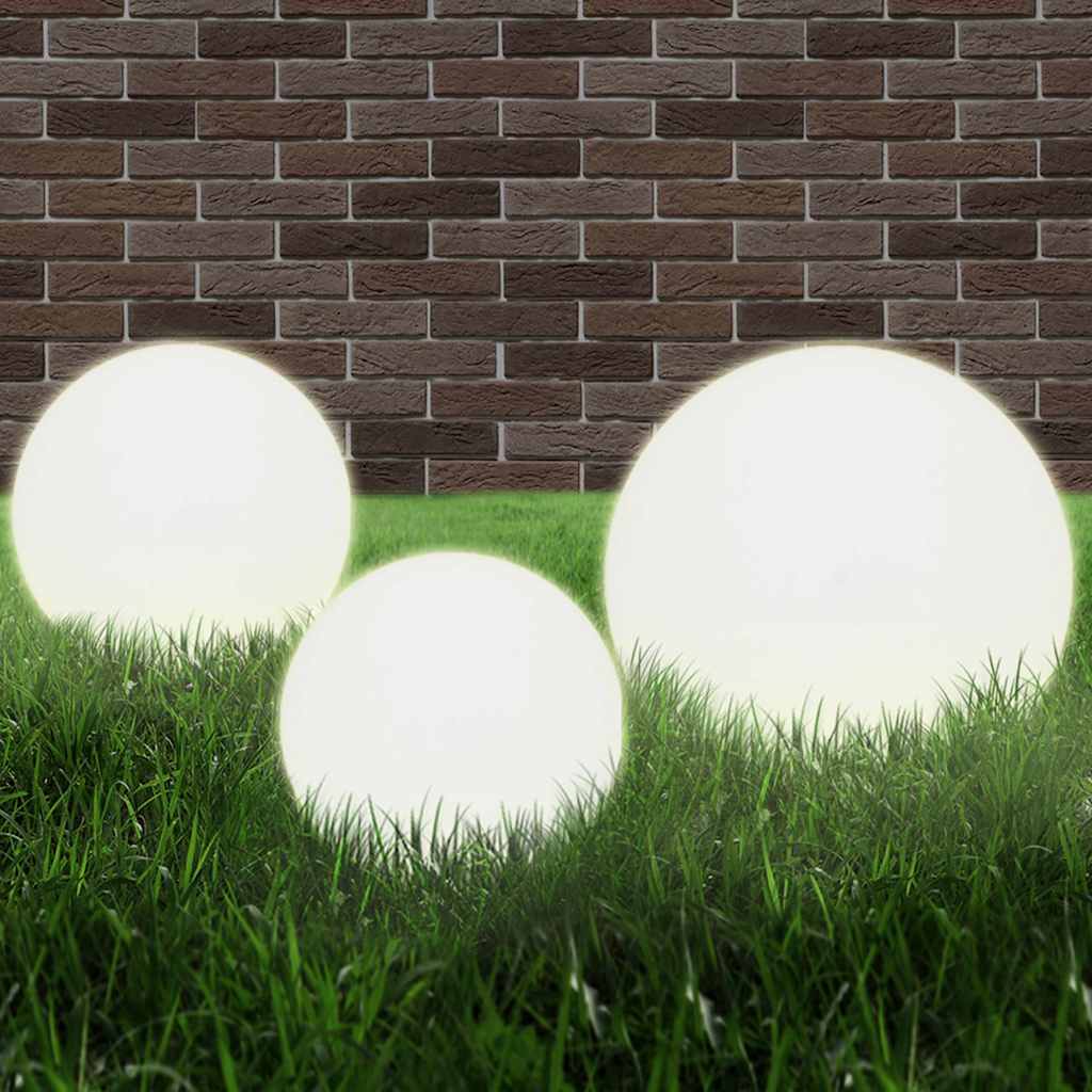 LED-lambid, 3 tk, kera, 20/30/40 cm PMMA