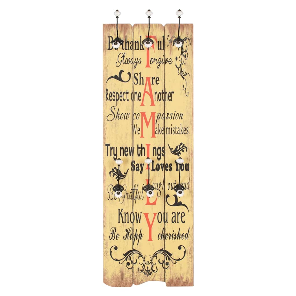 Riidenagi kuue konksuga, 120 x 40 cm, "FAMILY