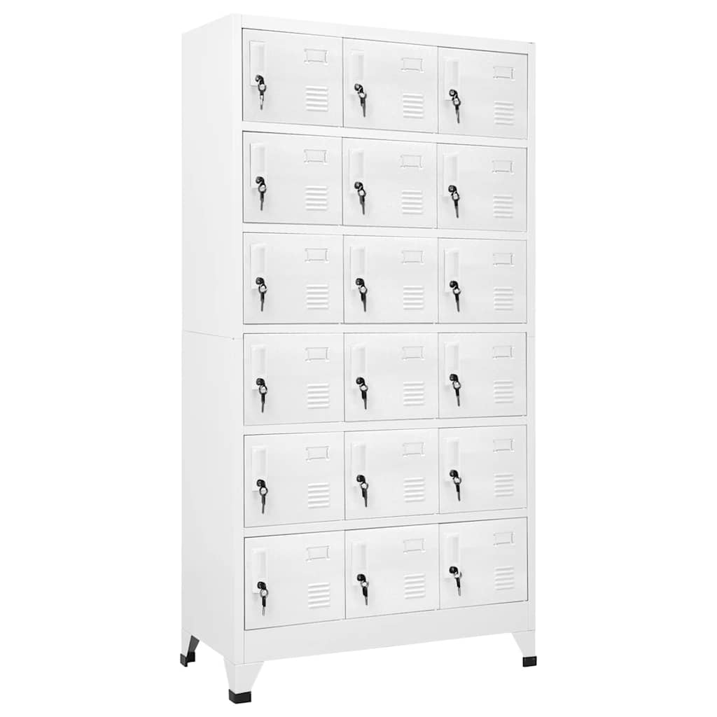 Lukustatav hoiukapp 18 sektsiooniga, teras 90x40x180 cm, hall