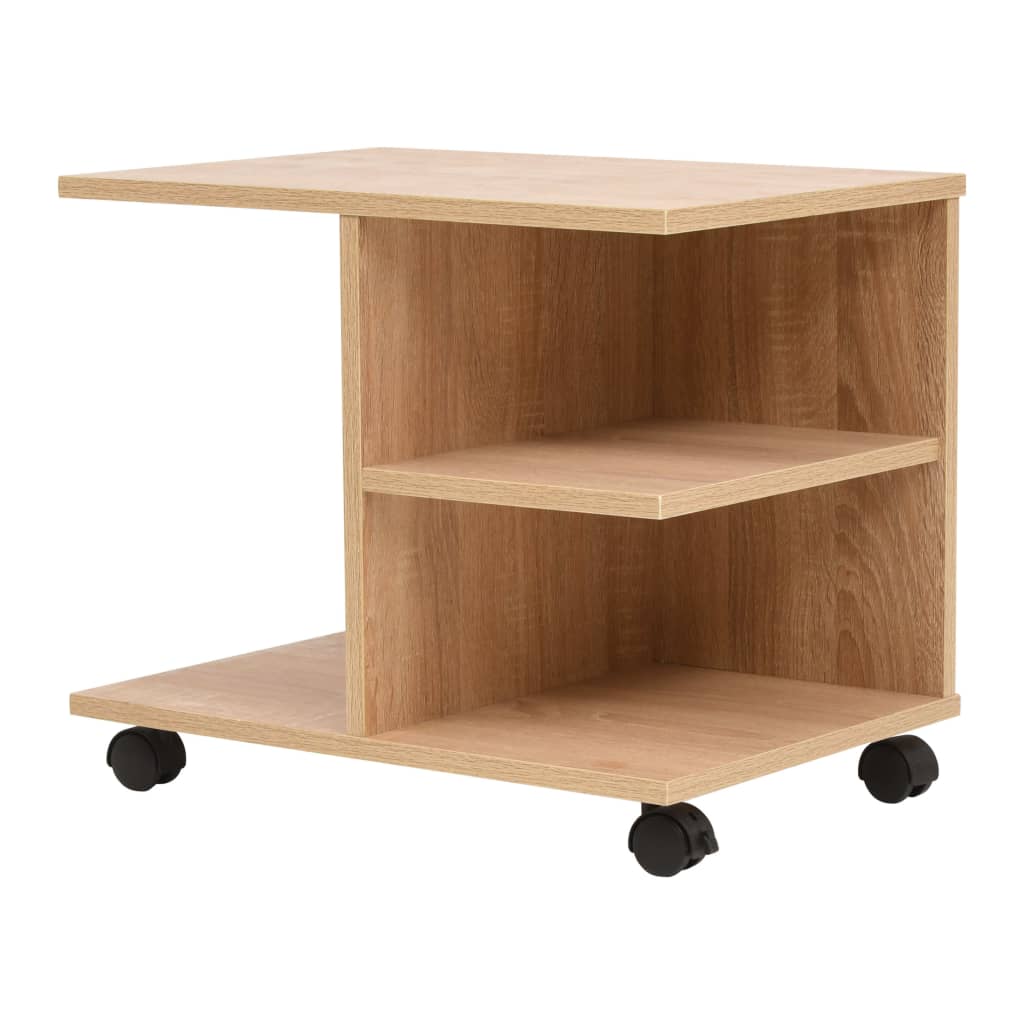 Ratastega riiul 50 x 35 x 42 cm, tamm