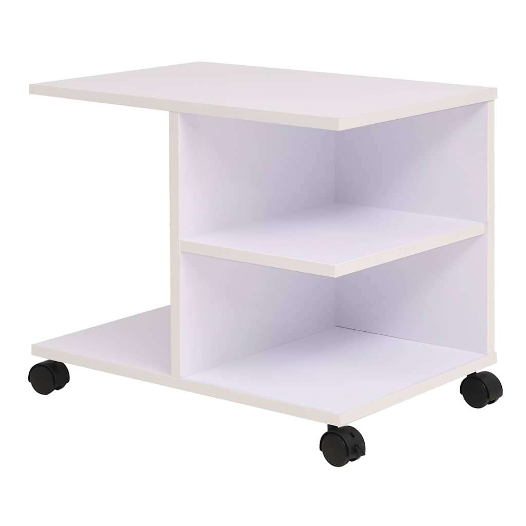 Ratastega riiul 50 x 35 x 42 cm, valge