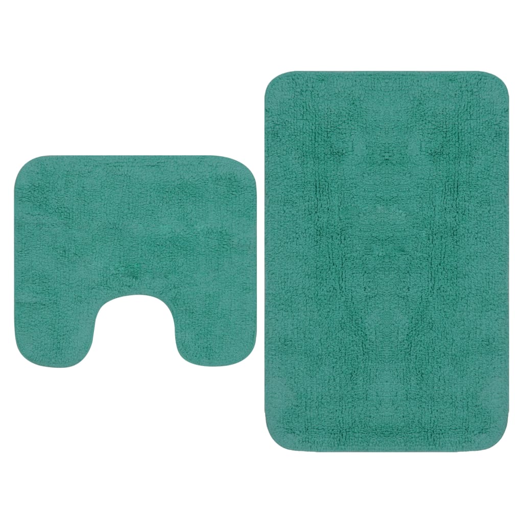2-osaline vannitoamattide komplekt, kangas, türkiissinine