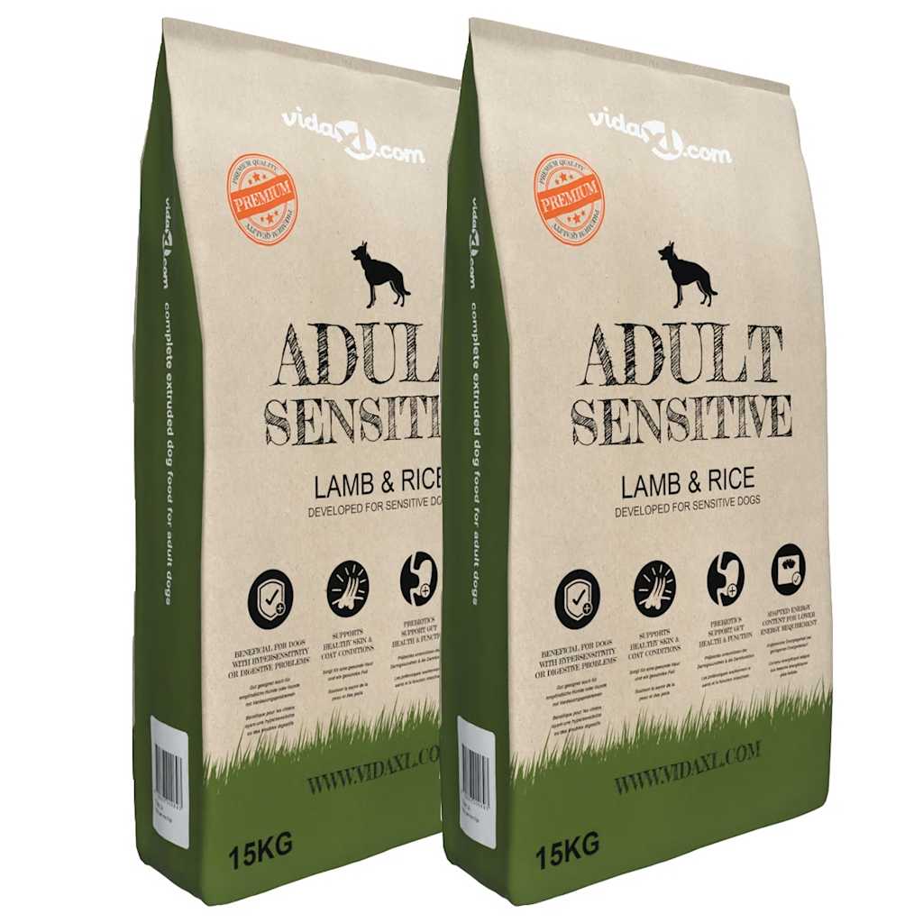 Premium koerte kuivtoit "Adult Sensitive Lamb & Rice" (2 x 15 kg)