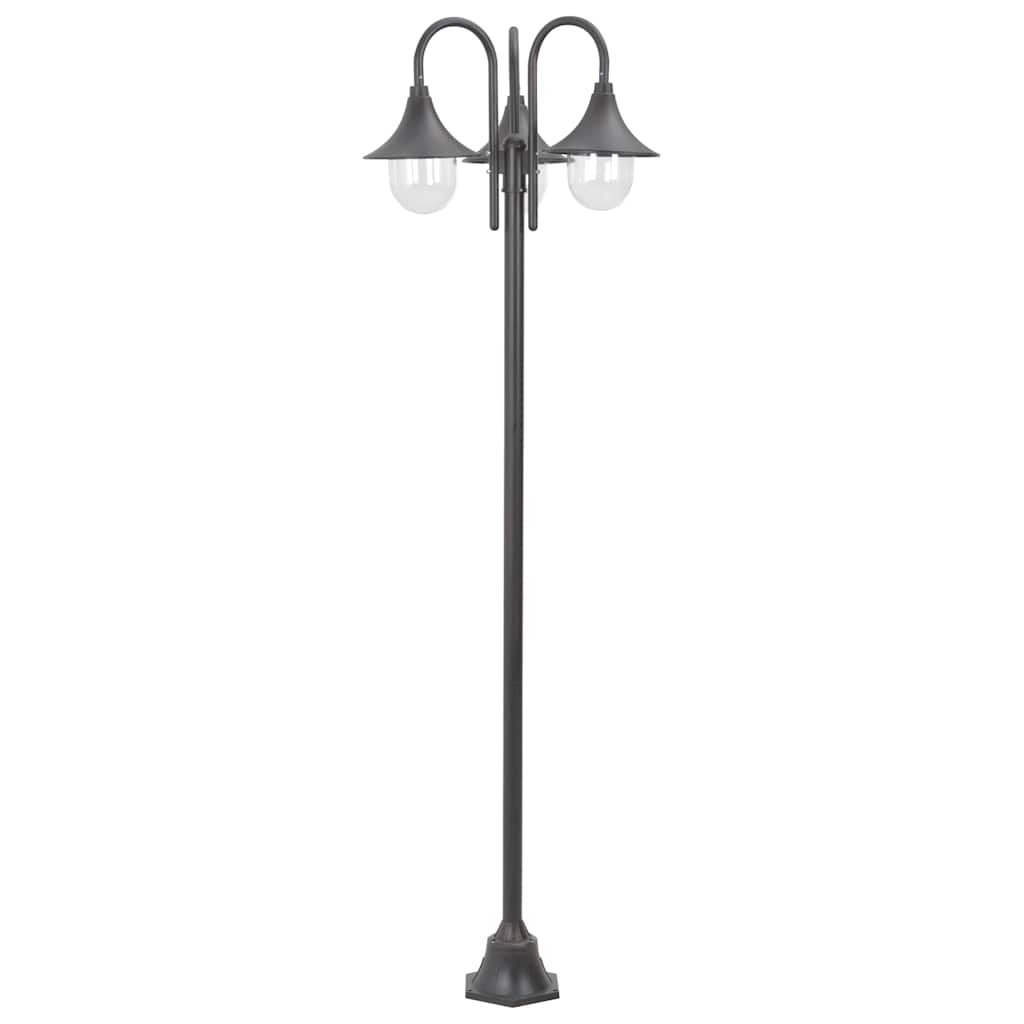 Aialatern, E27 220 cm, alumiinium, kolme laternaga, pronks