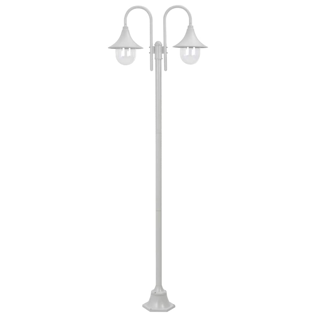 Aialatern, E27 220 cm, alumiinium, kahe laternaga, valge