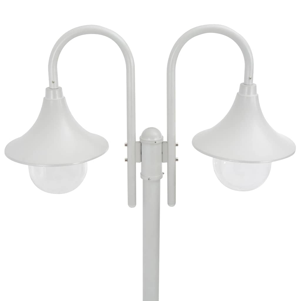 Aialatern, E27 220 cm, alumiinium, kahe laternaga, valge
