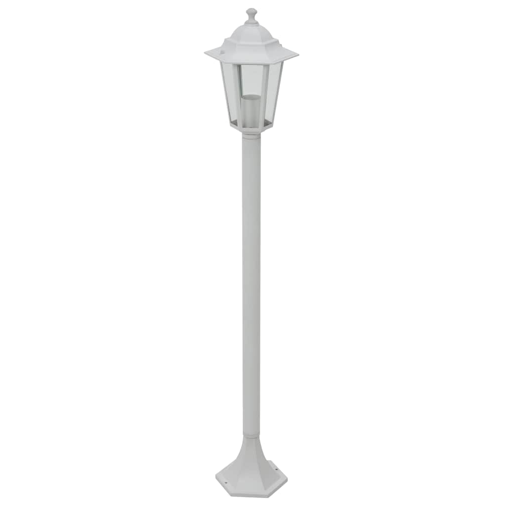 Aialaternad, 6 tk, E27 110 cm, alumiinium, valge