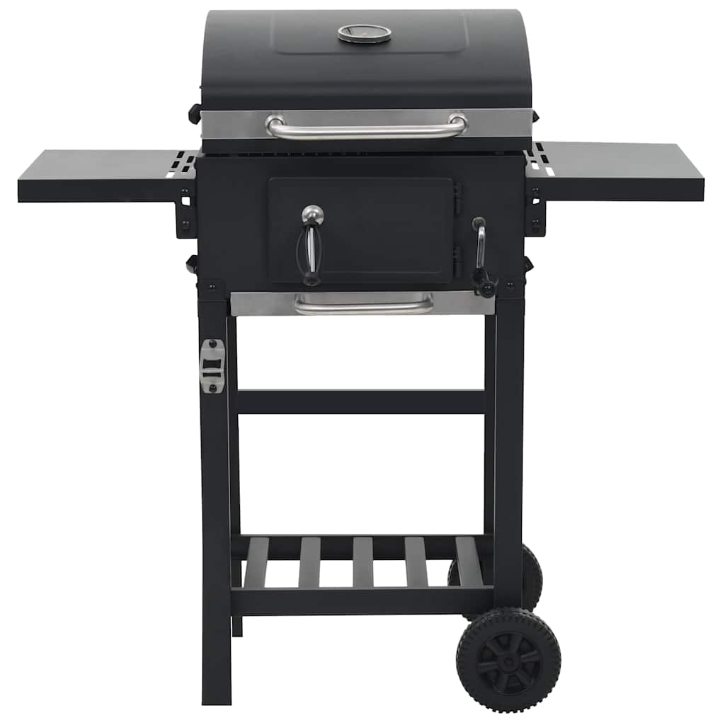 Söegrill alumise riiuliga, must