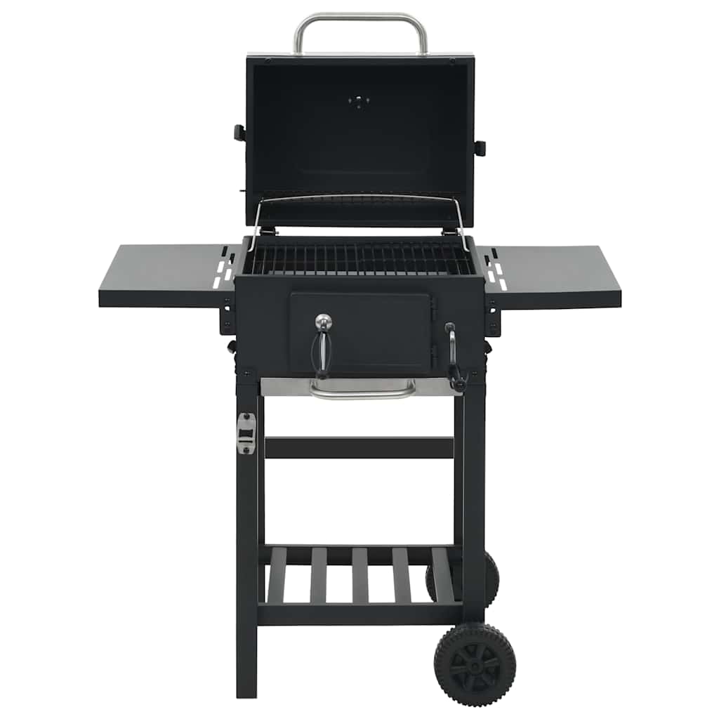 Söegrill alumise riiuliga, must