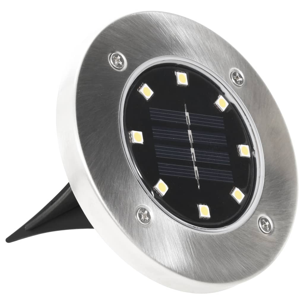 Päikesepatareidega maapinnavalgustid, 8 tk LED-tuled, valge