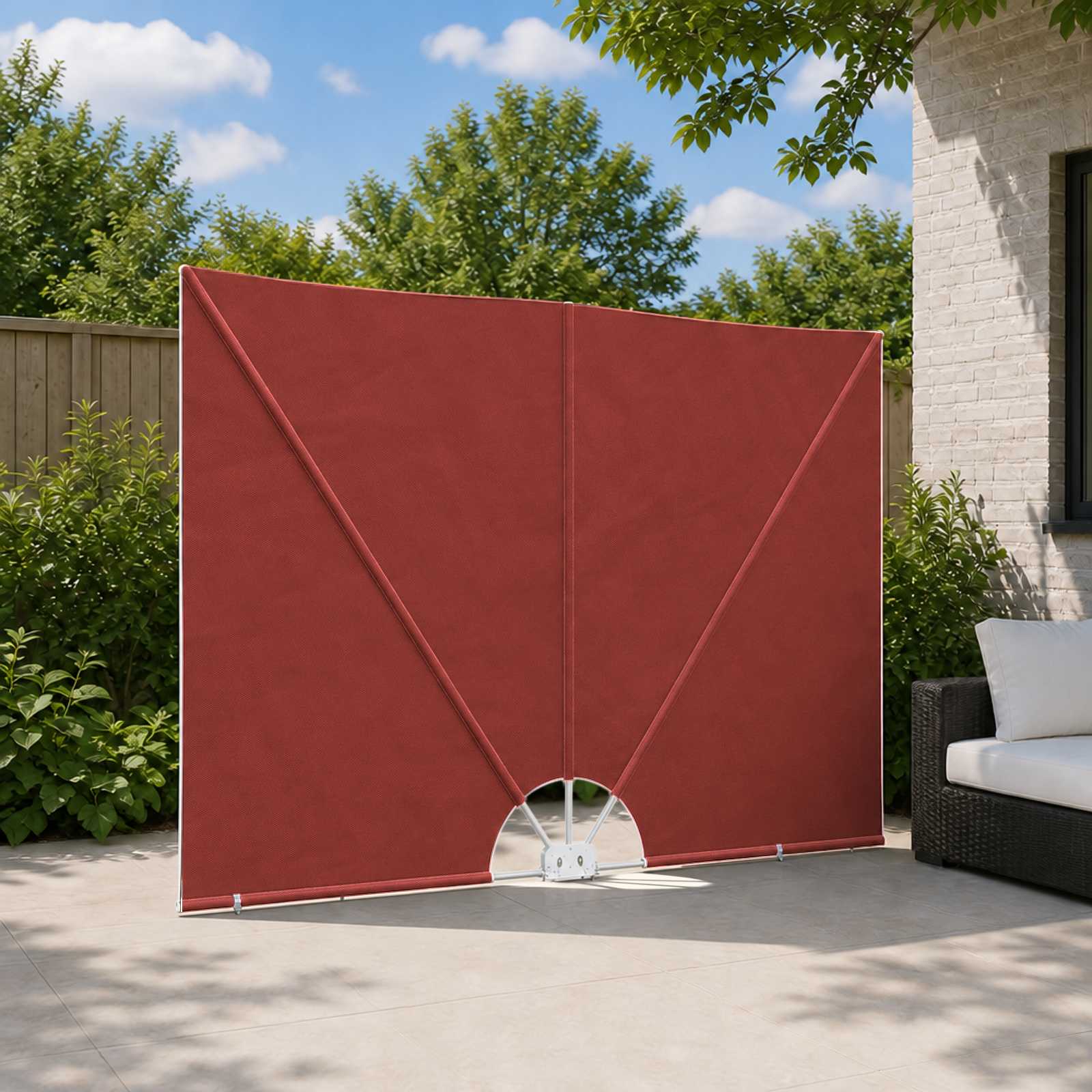 Kokkupandav terrassi külgmarkiis terrakota 240 x 160 cm