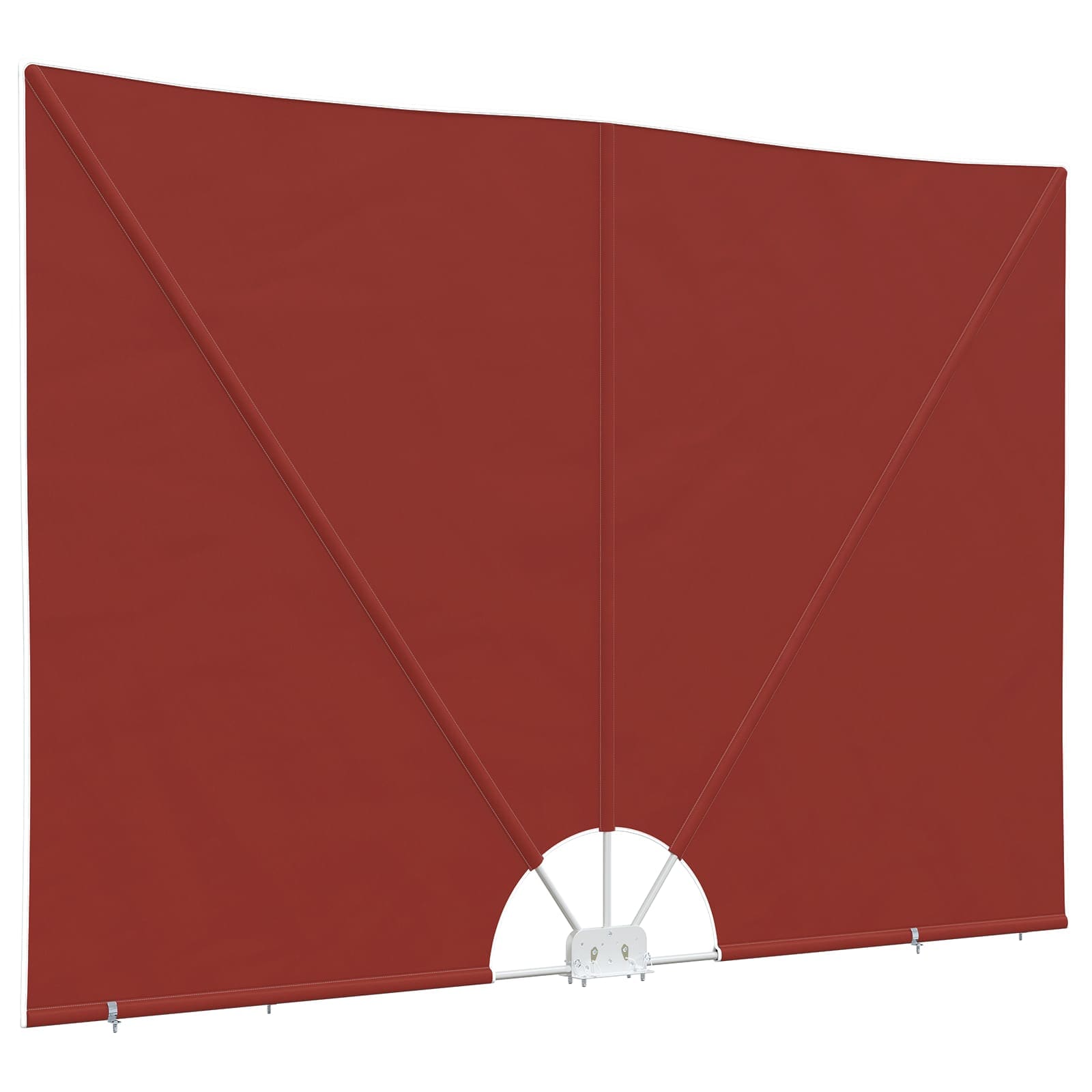 Kokkupandav terrassi külgmarkiis terrakota 300 x 150 cm