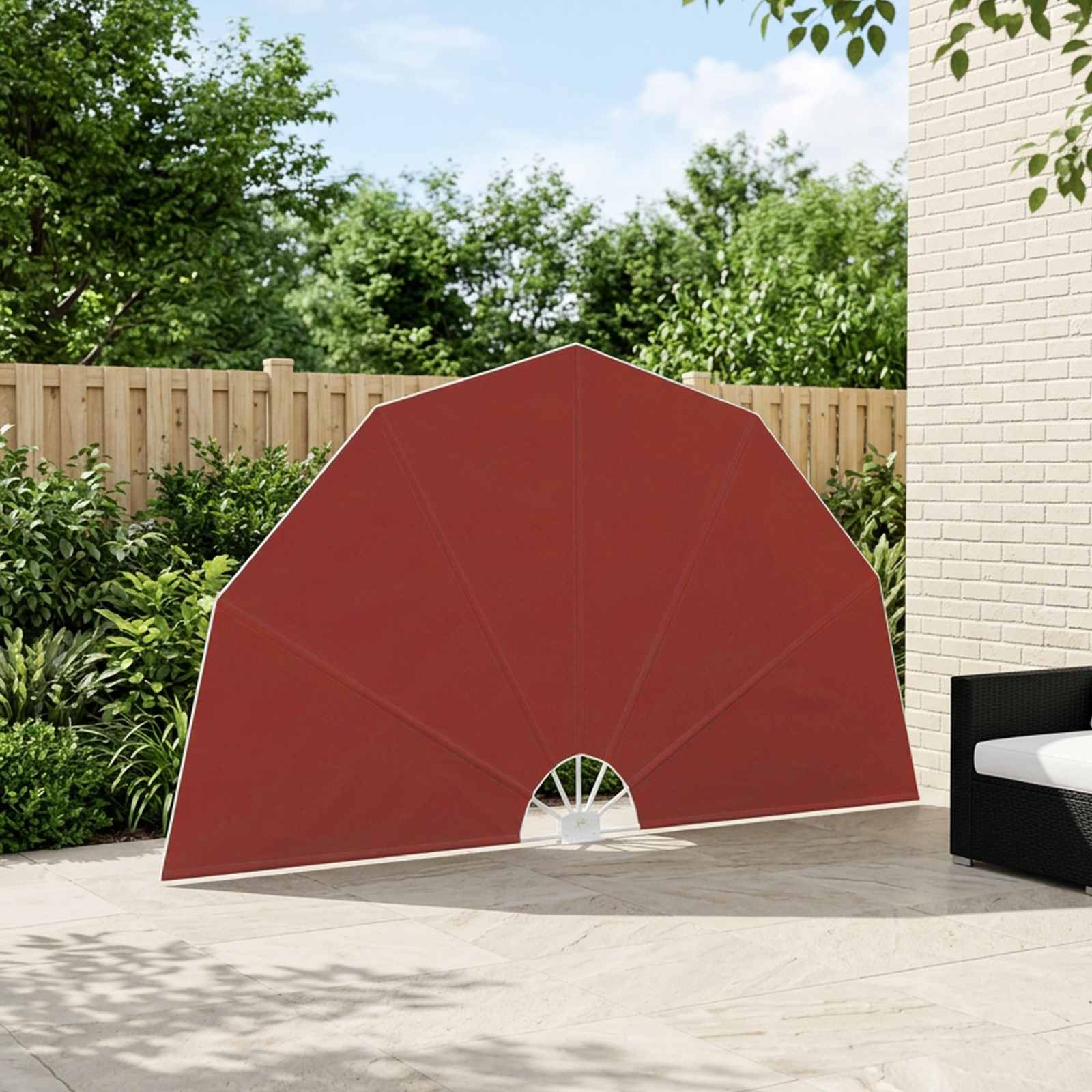 Kokkupandav terrassi külgmarkiis terrakota 160 cm