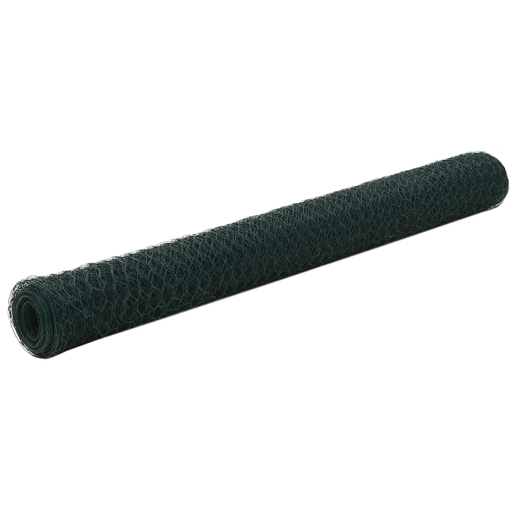 Kanade traataed, teras PVC kattega, 25 x 1,2 m, roheline