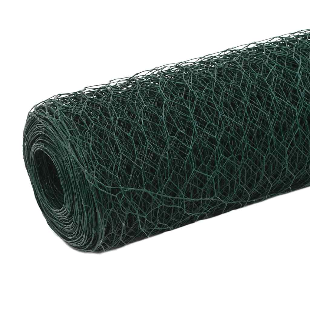 Kanade traataed, teras PVC kattega, 25 x 1,2 m, roheline