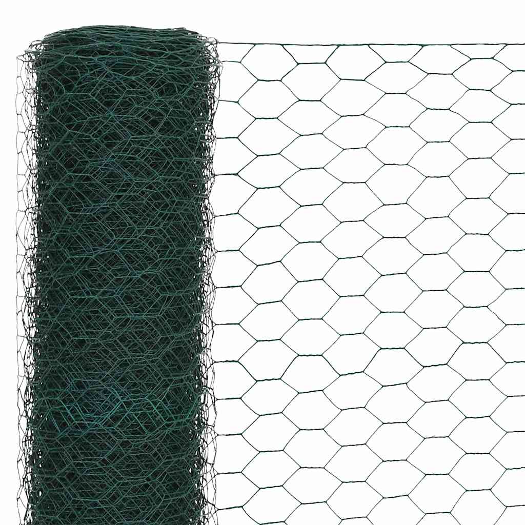 Kanade traataed, teras PVC kattega, 25 x 1,2 m, roheline