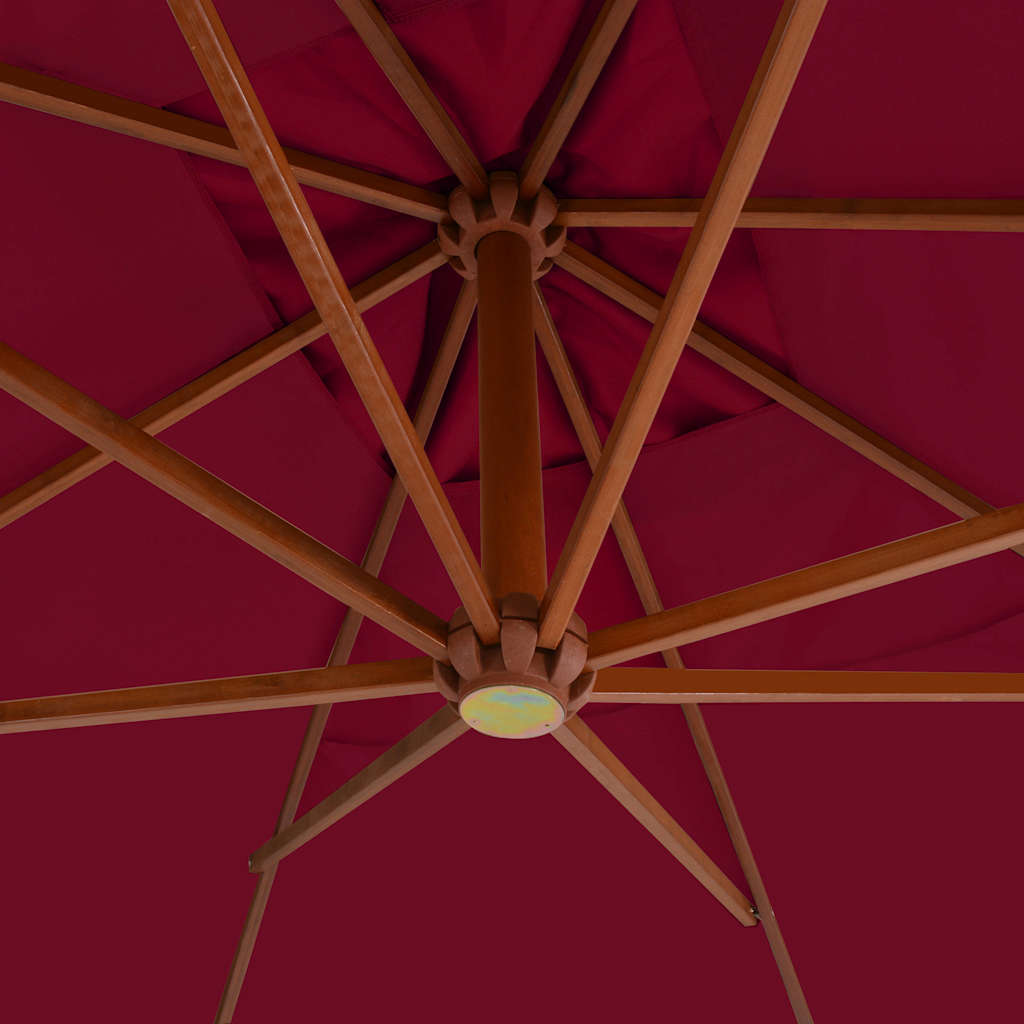 Päikesevari, puitpost, 400 x 300 cm, bordoopunane