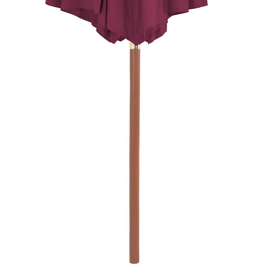 Päikesevari puust postiga 300 cm, bordoopunane