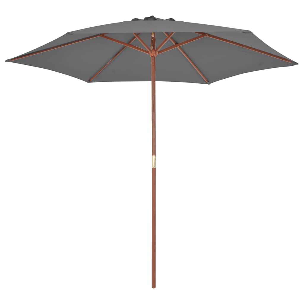 Päikesevari puidust postiga 270 cm, antratsiithall