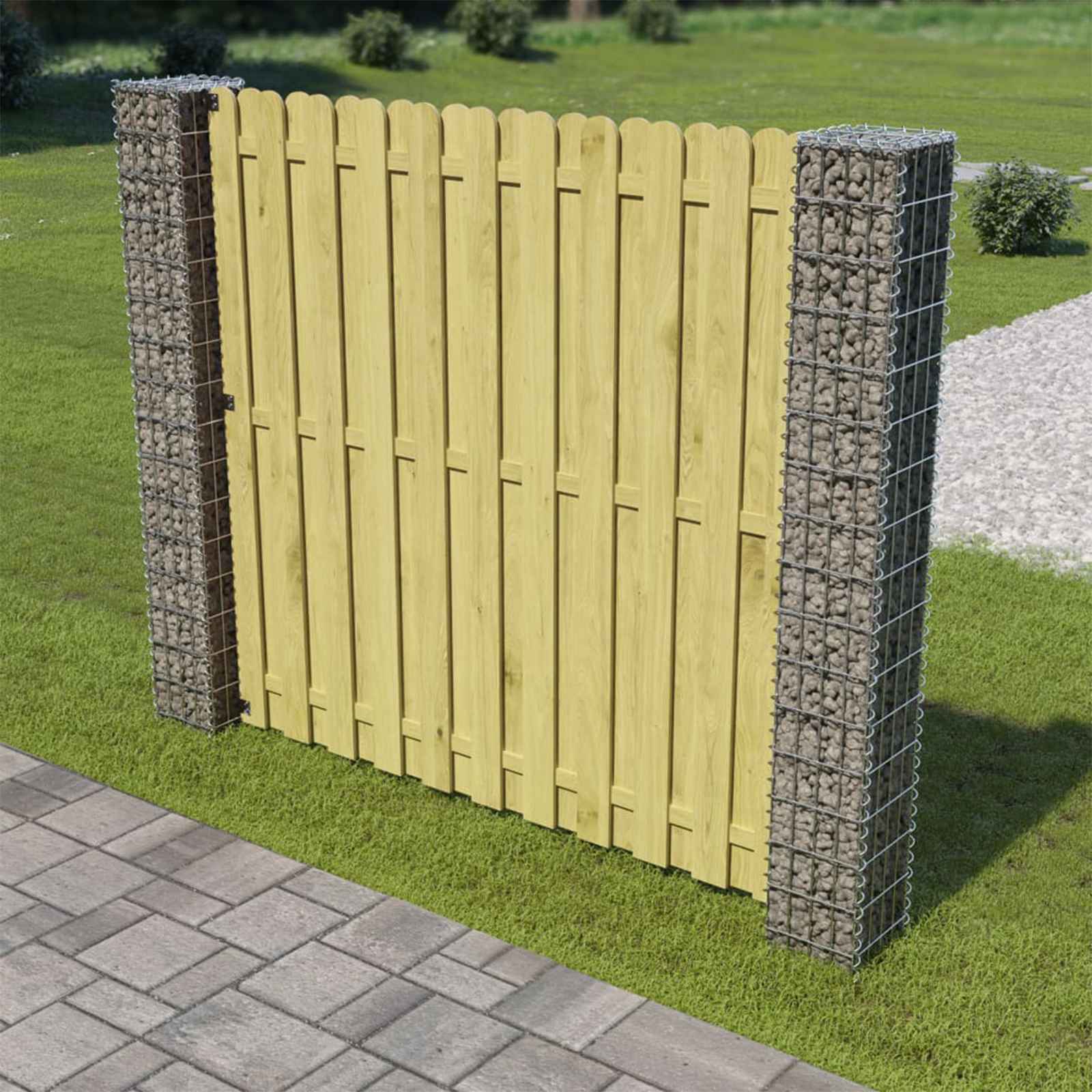Aiapost 2 tk 20 x 20 x 190 cm Metall Hõbedane