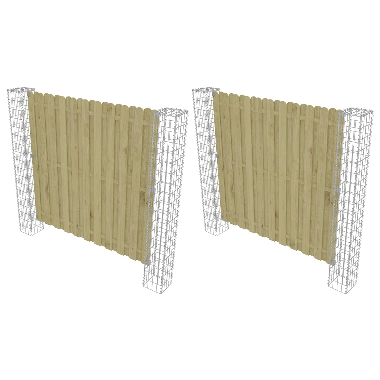 Aiapost 2 tk 20 x 20 x 190 cm Metall Hõbedane