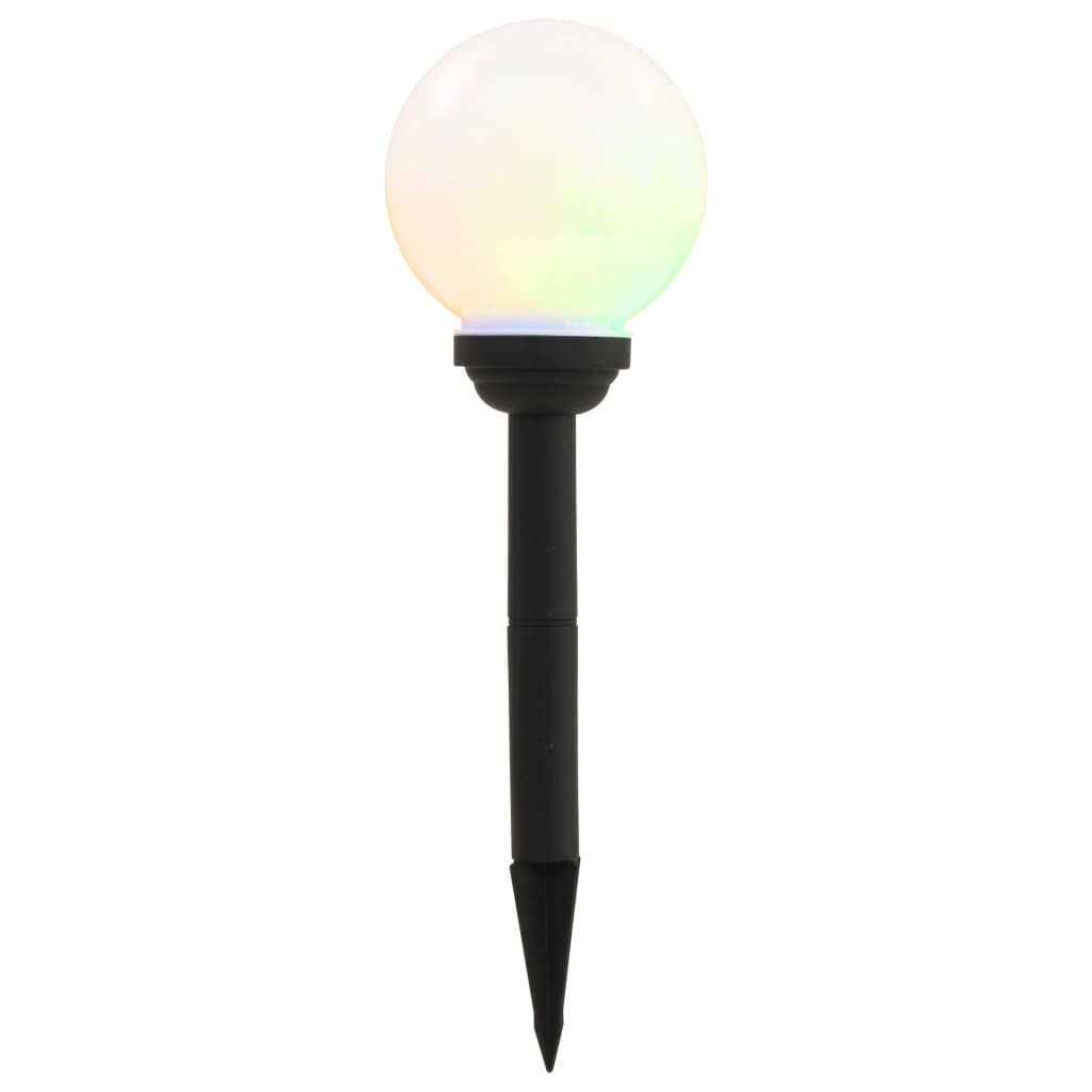 Õue päikeselambid, 4 tk, LED, kerakujuline 15 cm RGB