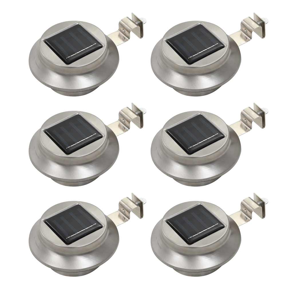 Päikesepatareiga aiavalgustid, 6 tk, LED ümmargune 12 cm valge